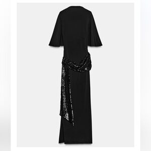 ZARA Sequin Cummerbund Dress